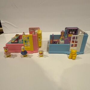 Vintage Takara 1993 Furry Families Ducks Dining Room and Bakery Sets Playmates
